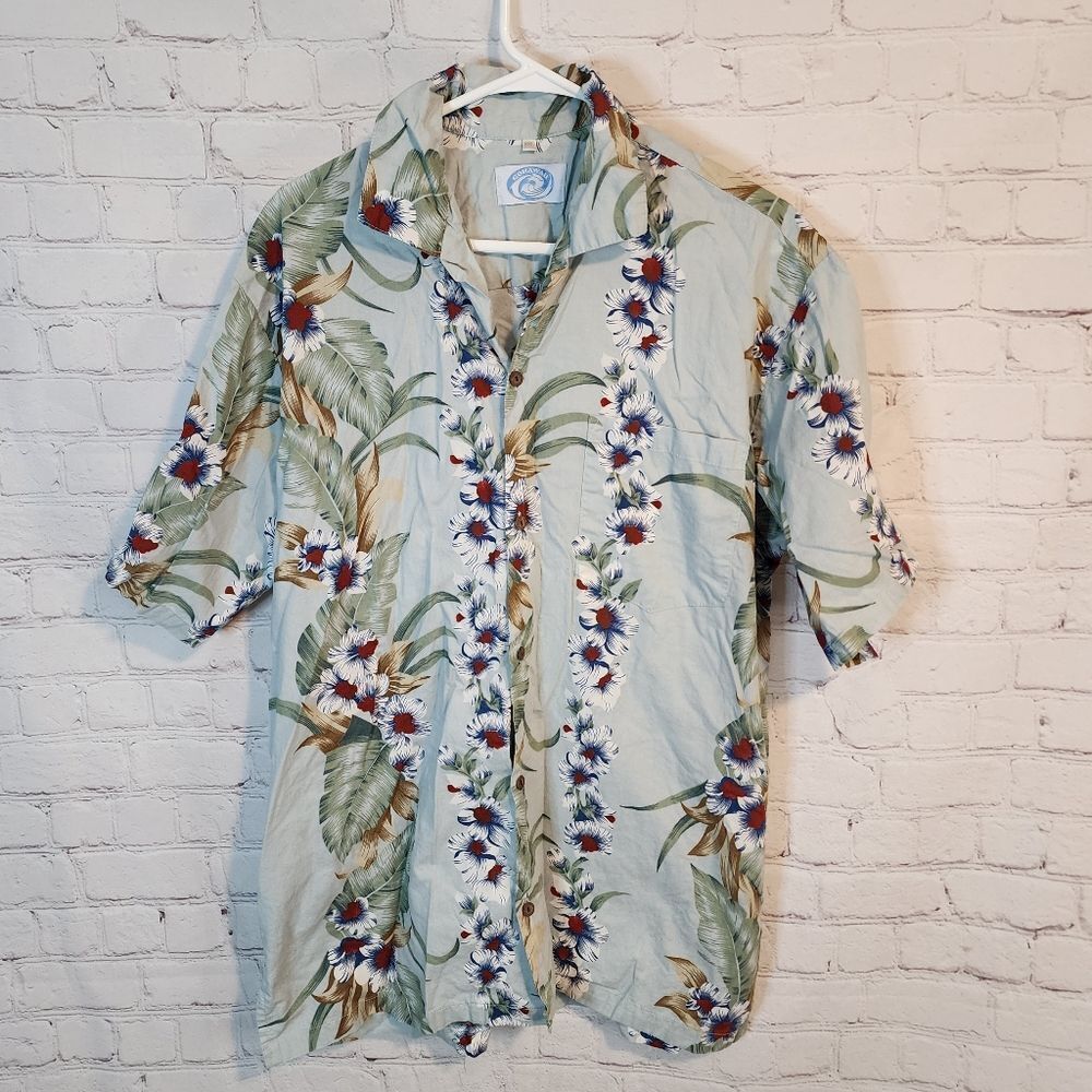 Men's Go Hawaii Button-Down Shirt, Size XXL